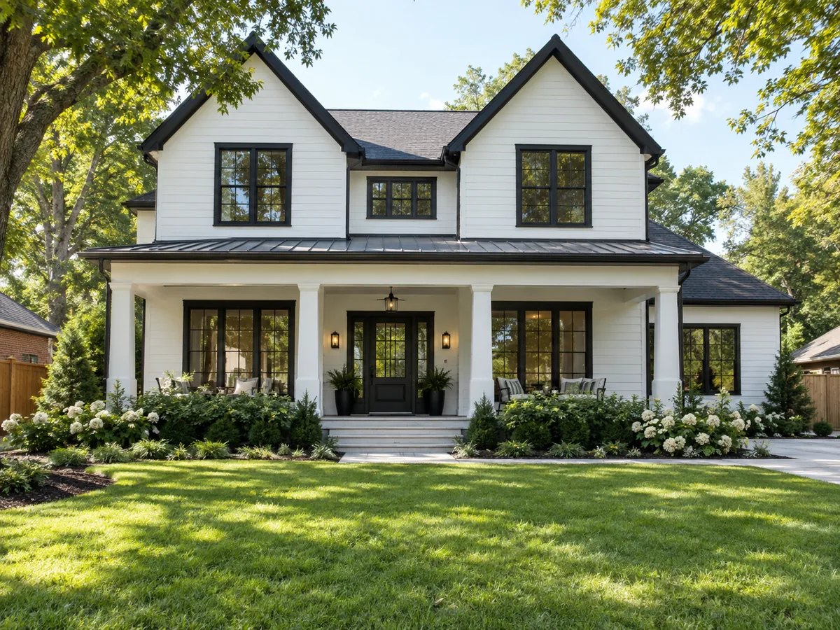 Freshly painted home exterior in Tulsa